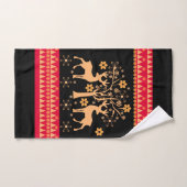 クリスマスシカ バスタオルセット (ハンドタオル)