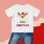 クリスマスシカ ベビーTシャツ