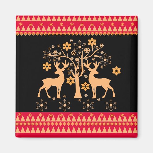 クリスマスシカ マグネット (正面)