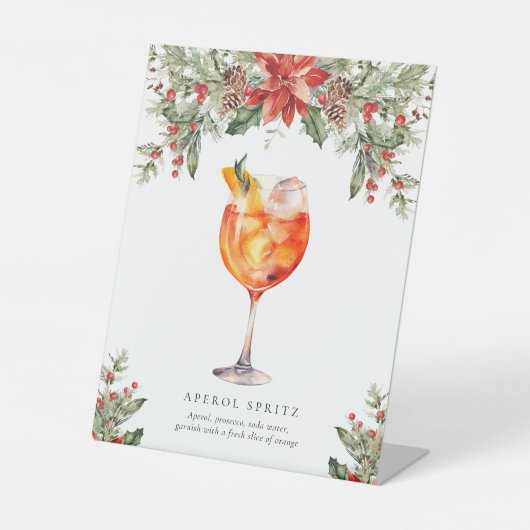 クリスマスシグネチャードリンクの看板 台座サイン (正面)