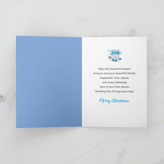 クリスマスシスターとファミリーシルバーブルーベル カード (内部)