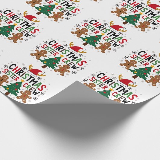 クリスマスシスタークルーフェスティバルジンジャーブレッドフレンズ ラッピングペーパー (角)