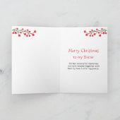 クリスマスシスター、ベル、ホリーグリーティングカード カード (内部)