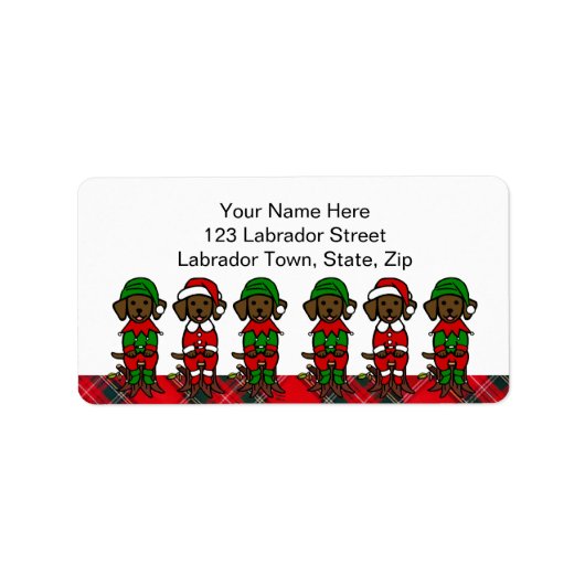 クリスマスシックスチョコレートラボパピー ラベル (正面)