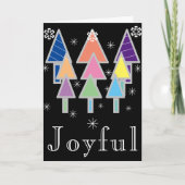 クリスマスシックモダンスクリプアートトブラックホリデイ カード (正面)