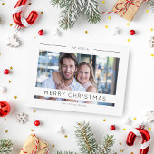 クリスマスシックモダンタイポグラフィカスタム写真