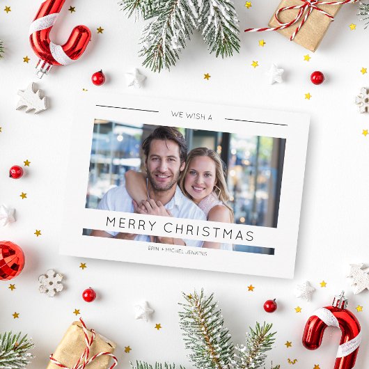 クリスマスシックモダンタイポグラフィカスタム写真