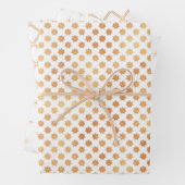 クリスマスシック金ゴールドホワイトスター抽象芸術パターン ラッピングペーパーシート (インサイチュ)