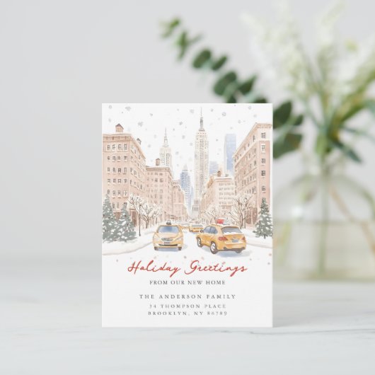 クリスマスシティ新住所発表 案内ポストカード (スタンド正面)