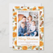 クリスマスシトラスのスパイス冬の緑の写真 シーズンカード (正面)