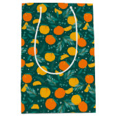 クリスマスシトラスのフルーツパターンティッシュペーパー ミディアムペーパーバッグ (正面)