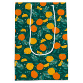 クリスマスシトラスのフルーツパターンティッシュペーパー ミディアムペーパーバッグ (裏面)