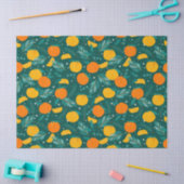 クリスマスシトラスの果実のパターン 薄葉紙 (クラフト)