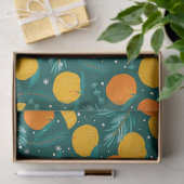 クリスマスシトラスの果実のパターン 薄葉紙 (ギフト)