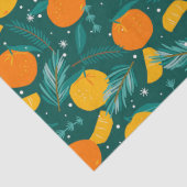 クリスマスシトラスの果実のパターン 薄葉紙 (詳細)