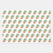 クリスマスシトラスオレンジラッピング紙シート ラッピングペーパーシート (正面)