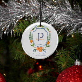 クリスマスシトラスボタニカルフローラ |休日の写真 セラミックオーナメント