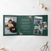 クリスマスシトラスボタニカル花模様 |写真7 三つ折り招待状 (内部)