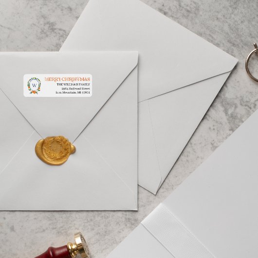 クリスマスシトラス植物学 |差出人住所ラベル ラベル