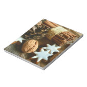 クリスマスシナモンスティックとスター ノートパッド (回転)