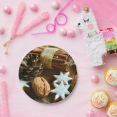 クリスマスシナモンスティックとスター ペーパープレート (パーティー)