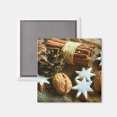 クリスマスシナモンスティックとスター マグネット (正面/裏面)