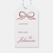 クリスマスシノワズリーギフトラベルとトピアリーアート ギフトタグ (裏面)