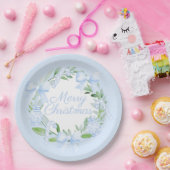 クリスマスシノワセリーウォーターカラージンジャージャーリース ペーパープレート (パーティー)