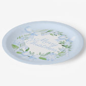 クリスマスシノワセリーウォーターカラージンジャージャーリース ペーパープレート (アングル)