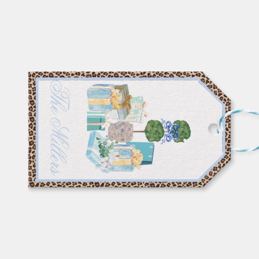 クリスマスシノワセリージンジャージャートピアリーギフトラベル ギフトタグ (正面(横))