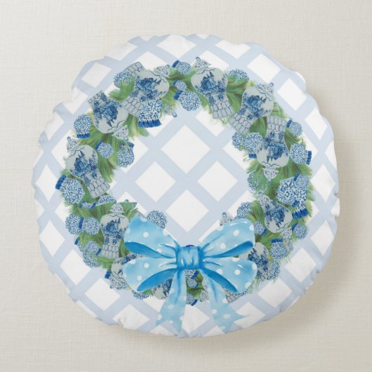 クリスマスシノワセリージンジャージャール  ラウンドクッション (正面)