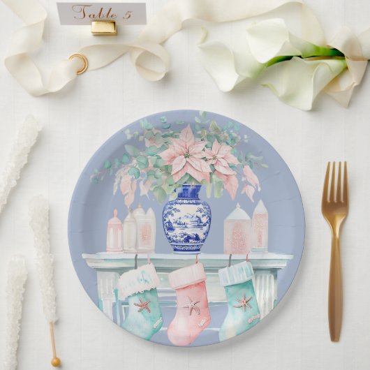 クリスマスシノワセリー暖炉紙プレート ペーパープレート (ウェディング)