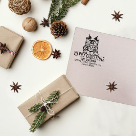 クリスマスシベリアネコ差出人住所 ラバースタンプ