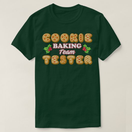 クリスマスシャツクッキーベーキングチームテスター Tシャツ (デザイン正面)