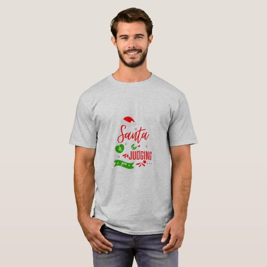 クリスマスシャツ – おもしろいクリスマス引用文Tシャツ Tシャツ (正面フル)