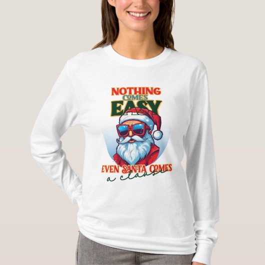 クリスマスシャツ |サンおもしろいタ条項 Tシャツ (正面)