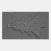 クリスマスシャドウツリー 長方形シール (正面)