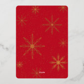 クリスマスシャドーボックスゴールドフォイル招待状 箔招待状 (裏面)