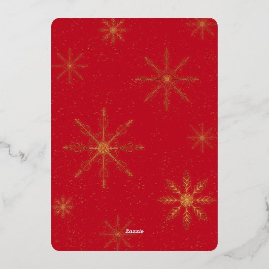 クリスマスシャドーボックスゴールドフォイル招待状 箔招待状 (裏面)