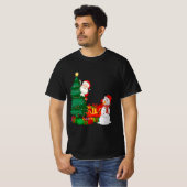 クリスマスシャメリーツと明るいクリスマスライト Tシャツ (正面フル)