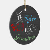 クリスマスシャルボードネームオーナメント セラミックオーナメント (右)