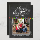 クリスマスシャルボードフォトグリーティングカード シーズンカード (正面/裏面)