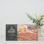 クリスマスシャルボードベビー告知フォトカード シーズンカード (スタンド正面)