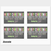 クリスマスシャルボ焼いたード商品ラベル 長方形シール (シート)