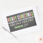 クリスマスシャルボ焼いたード商品ラベル 長方形シール (封筒)