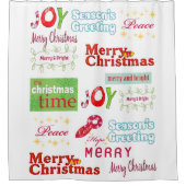 クリスマスシャワーカーテンジョイ シャワーカーテン (正面)