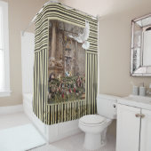 クリスマスシャワーカーテン、イエスストライプ様 シャワーカーテン (インサイチュ)