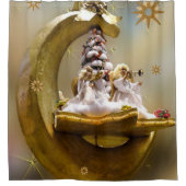 クリスマスシャワーカーテン、クリスマス天使 シャワーカーテン (正面)