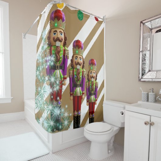 クリスマスシャワーカーテン、兵士 シャワーカーテン (インサイチュ)