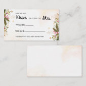 クリスマスシャワーゲームのキスの数 プレイスカード (正面/裏面)